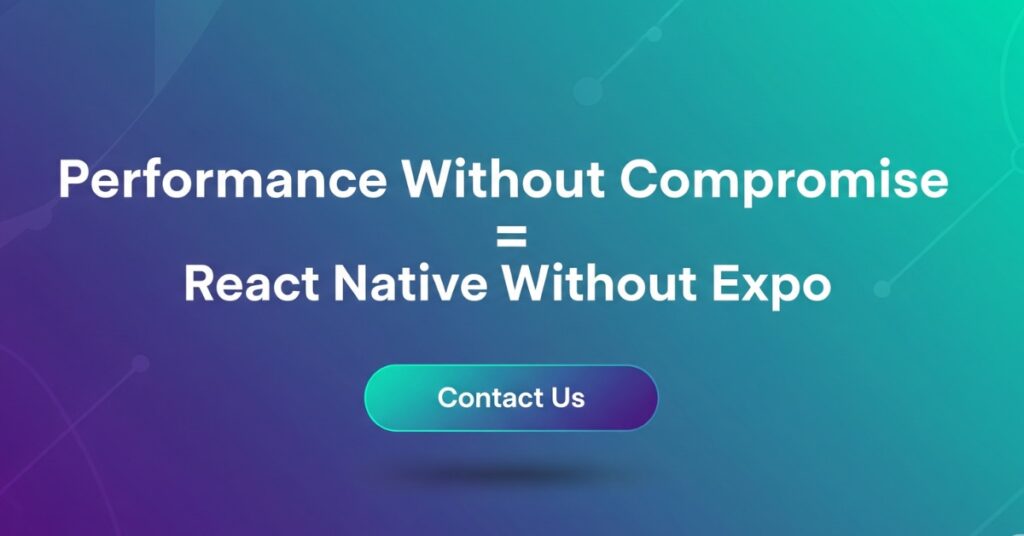 react native without expo advantage